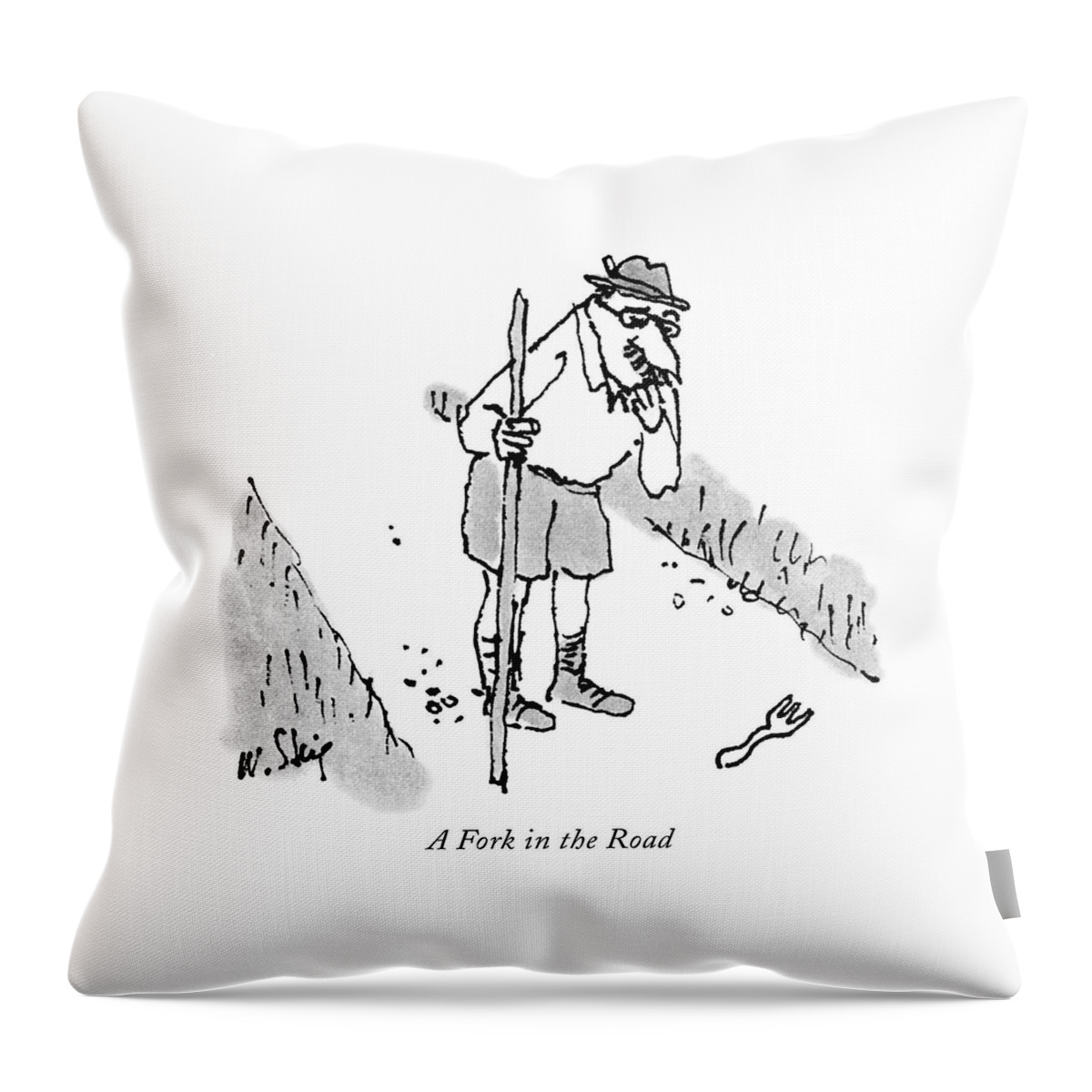 A Fork In The Road Throw Pillow