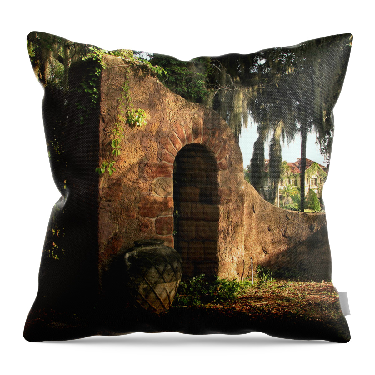 Landscapes Throw Pillow featuring the photograph A Glimpse into Yesteryear by Peggy Urban