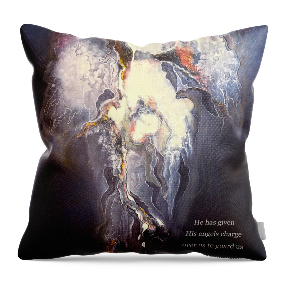 Angel Throw Pillow featuring the photograph A Guardian Angel 2 by Sandi OReilly