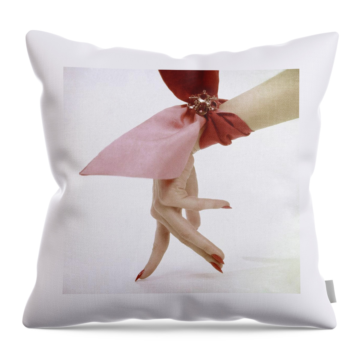 A Hand With A Wrist Scarf Throw Pillow