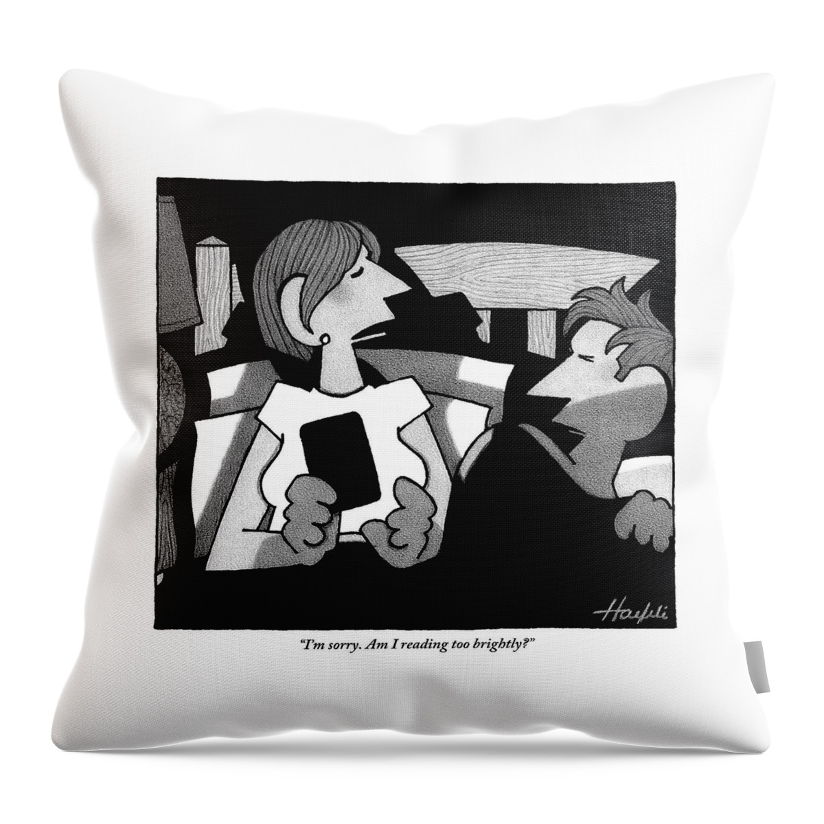 A Husband Is Awoken To His Wife's Late Night Throw Pillow