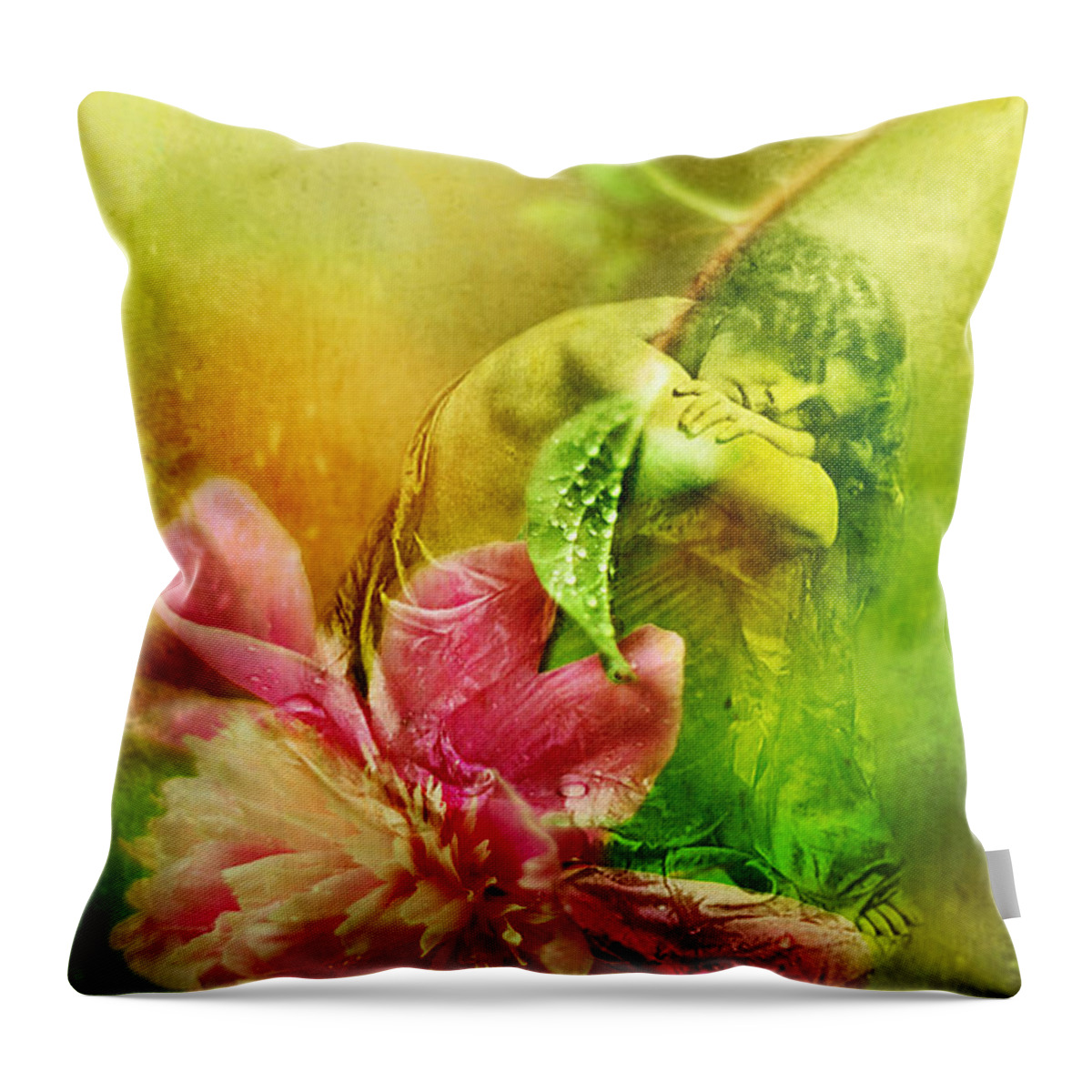 Heirloom Throw Pillow featuring the photograph A Kiss Before Sunset by Rebecca Sherman