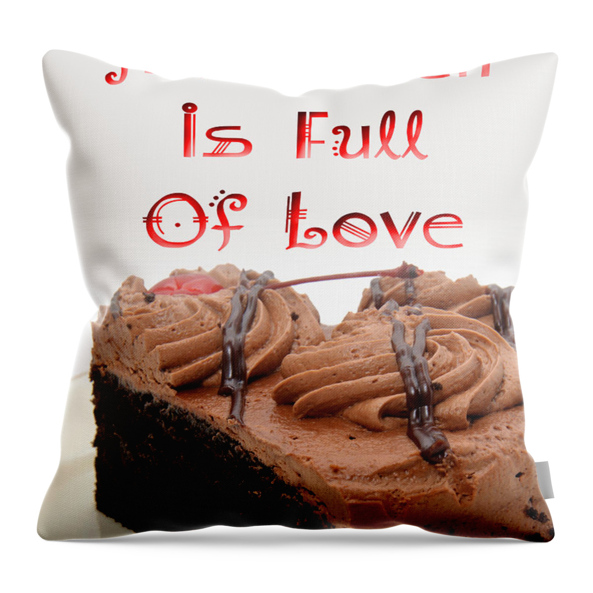 Dessert Throw Pillow featuring the digital art A Kitchen Is Full Of Love 4 by Andee Design