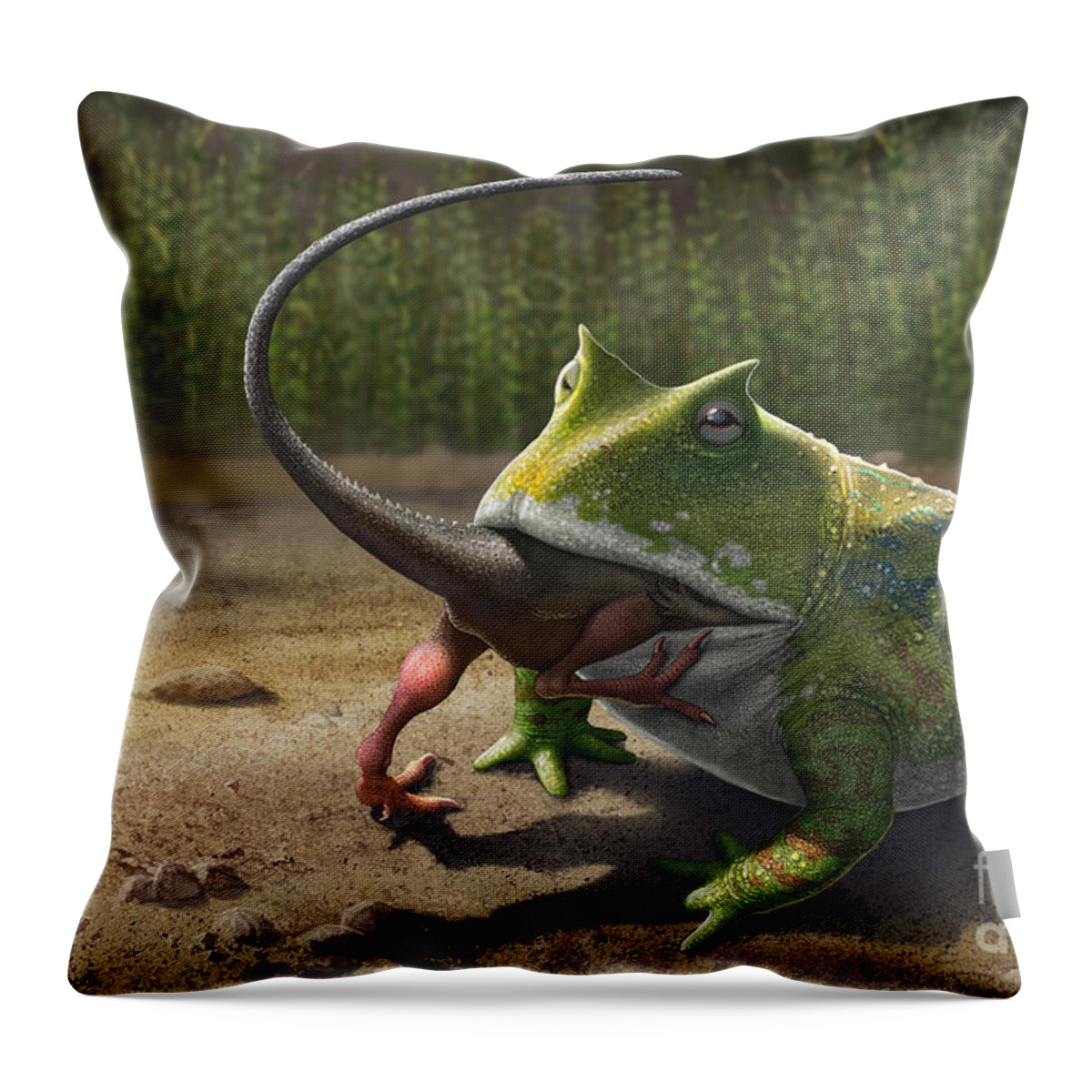 A Large Beelzebufo Frog Eating A Small Throw Pillow by Sergey Krasovskiy -  Pixels