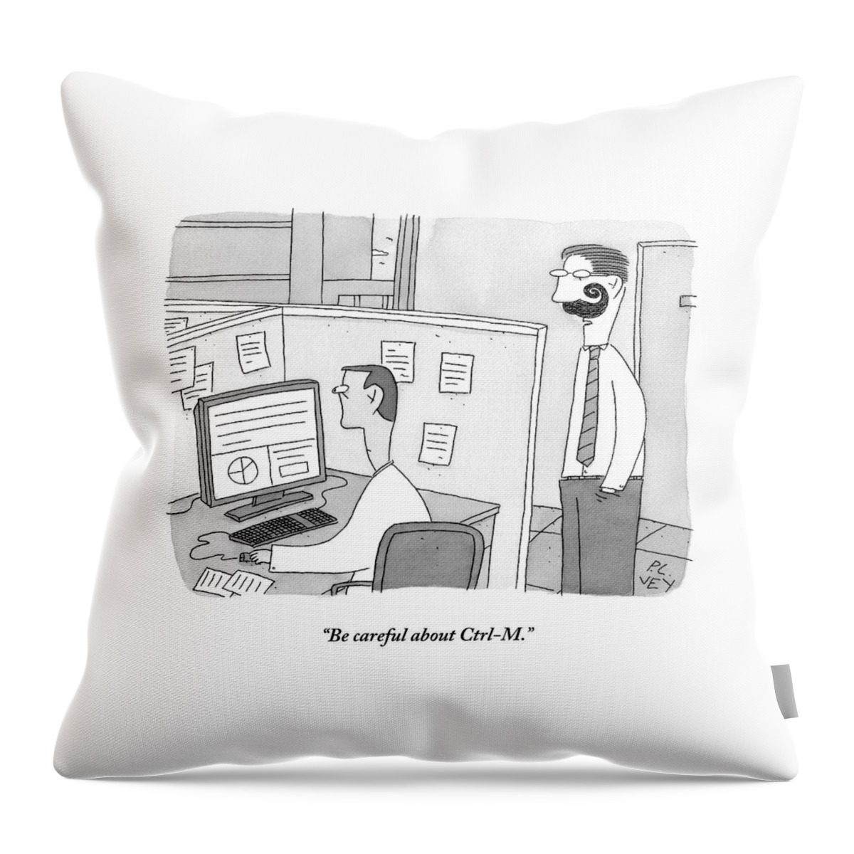 A Man With A Ridiculous Mustache Speaks Throw Pillow