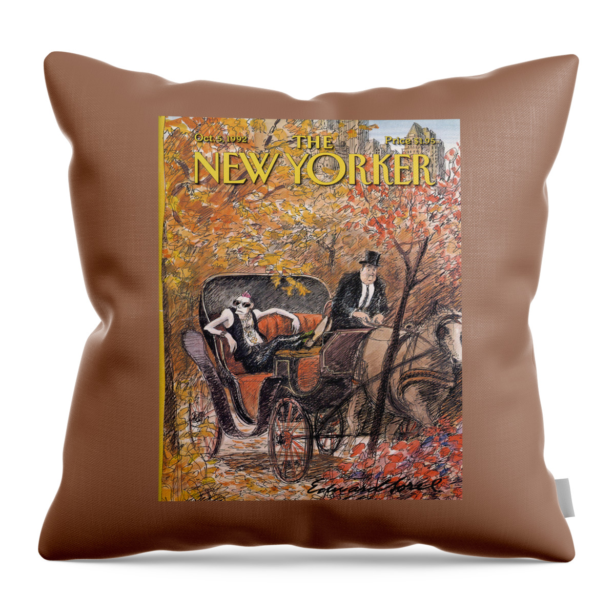 New Yorker October 5th, 1992 Throw Pillow