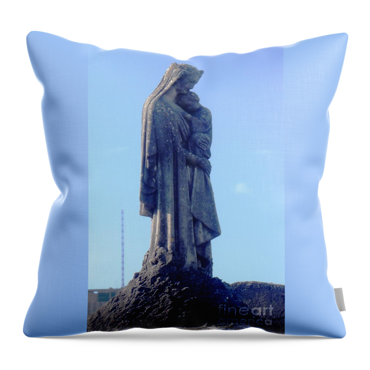 St. Loius Cemetery 1 In New Orleans La Throw Pillow featuring the photograph A Mother's Love by Alys Caviness-Gober