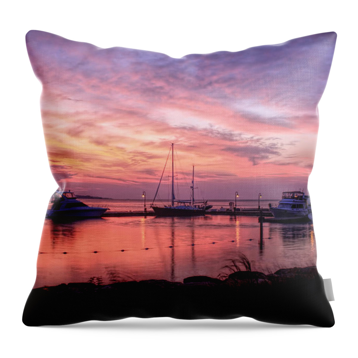 Pictures Of Sunrise Throw Pillow featuring the photograph A New Day Dawning by Ola Allen