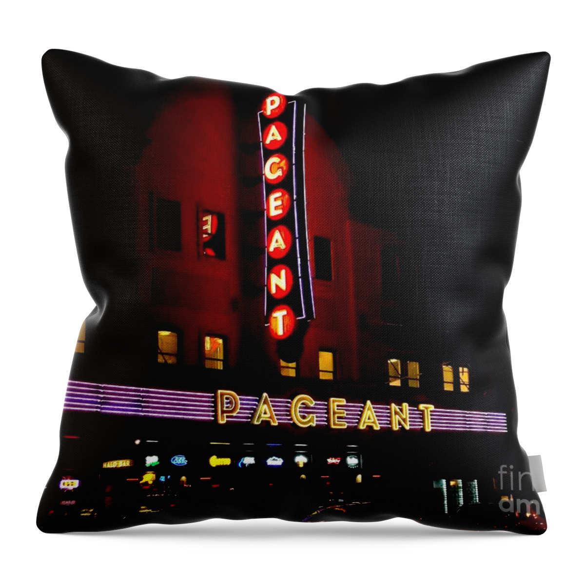 The Pageant Throw Pillow featuring the photograph A Night at the Pageant by Kelly Awad
