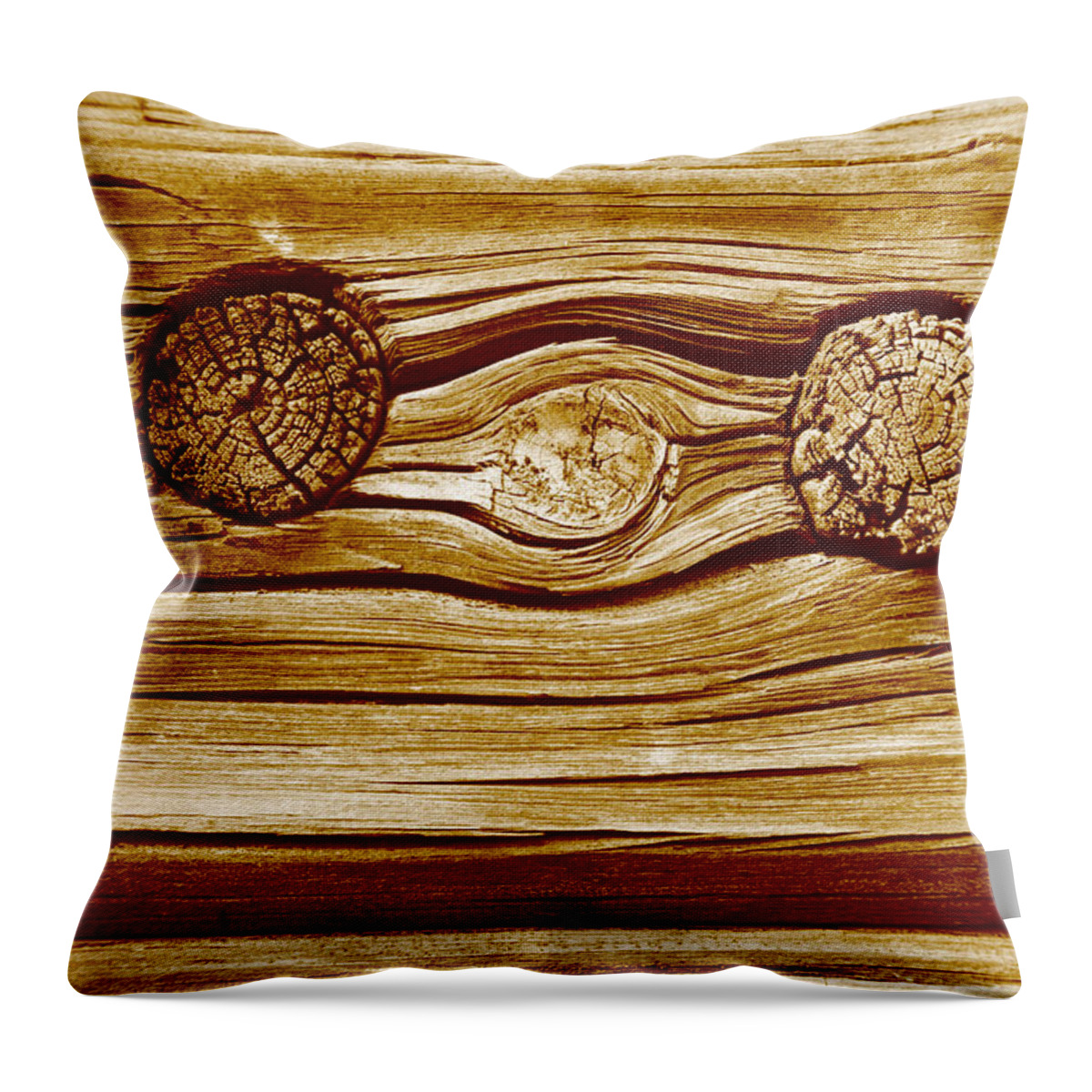 Knothole Throw Pillow featuring the photograph A pair of knotholes by Ulrich Kunst And Bettina Scheidulin