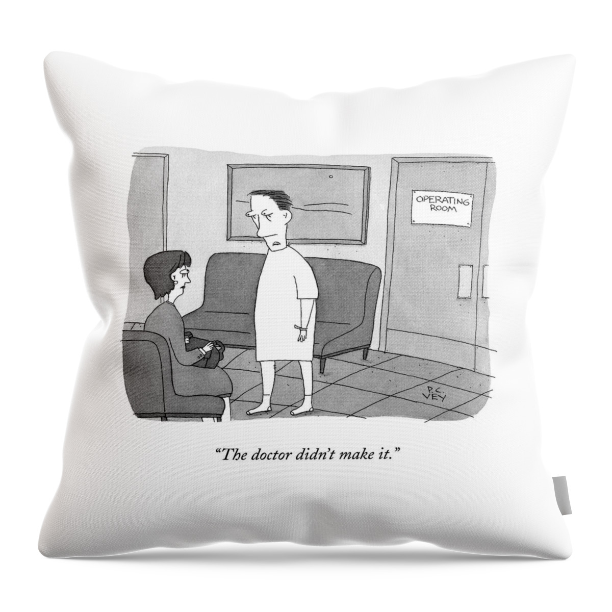 A Patient Comes Out Of The Operating Room Throw Pillow