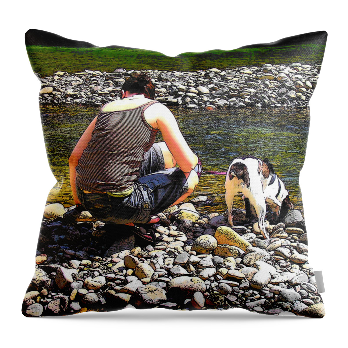 Twin Rivers Throw Pillow featuring the photograph A Perfect Day by Micki Findlay