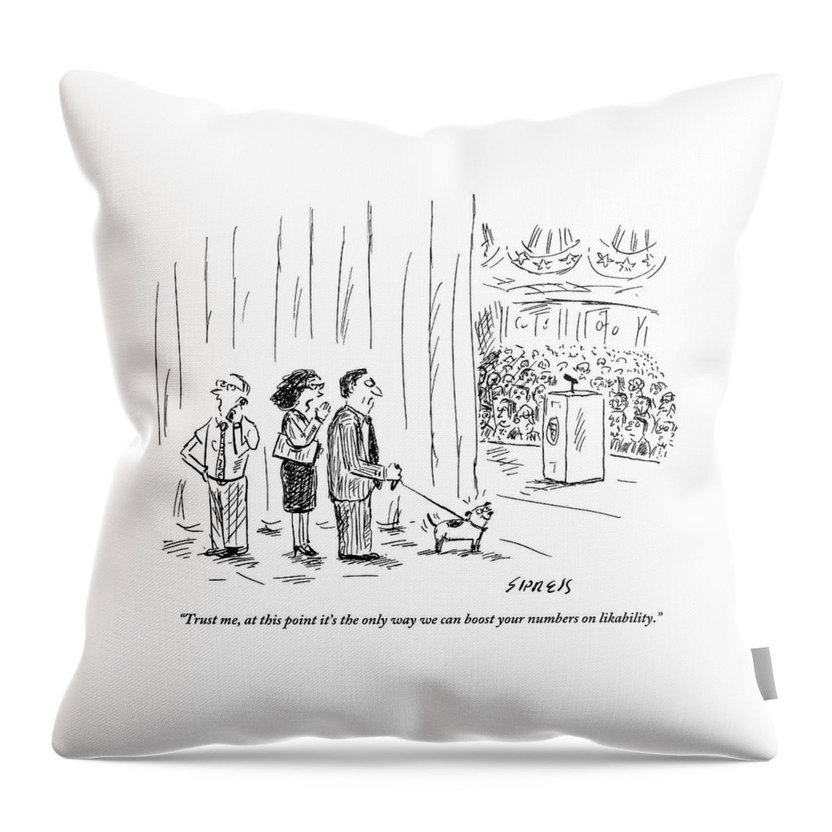 A Political Consultant Gives Her Client A Puppy Throw Pillow