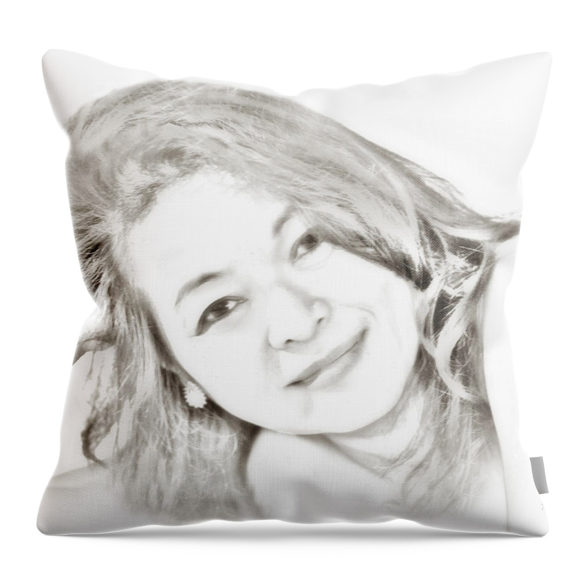 Portrait Throw Pillow featuring the photograph A Portrait by Will Wagner