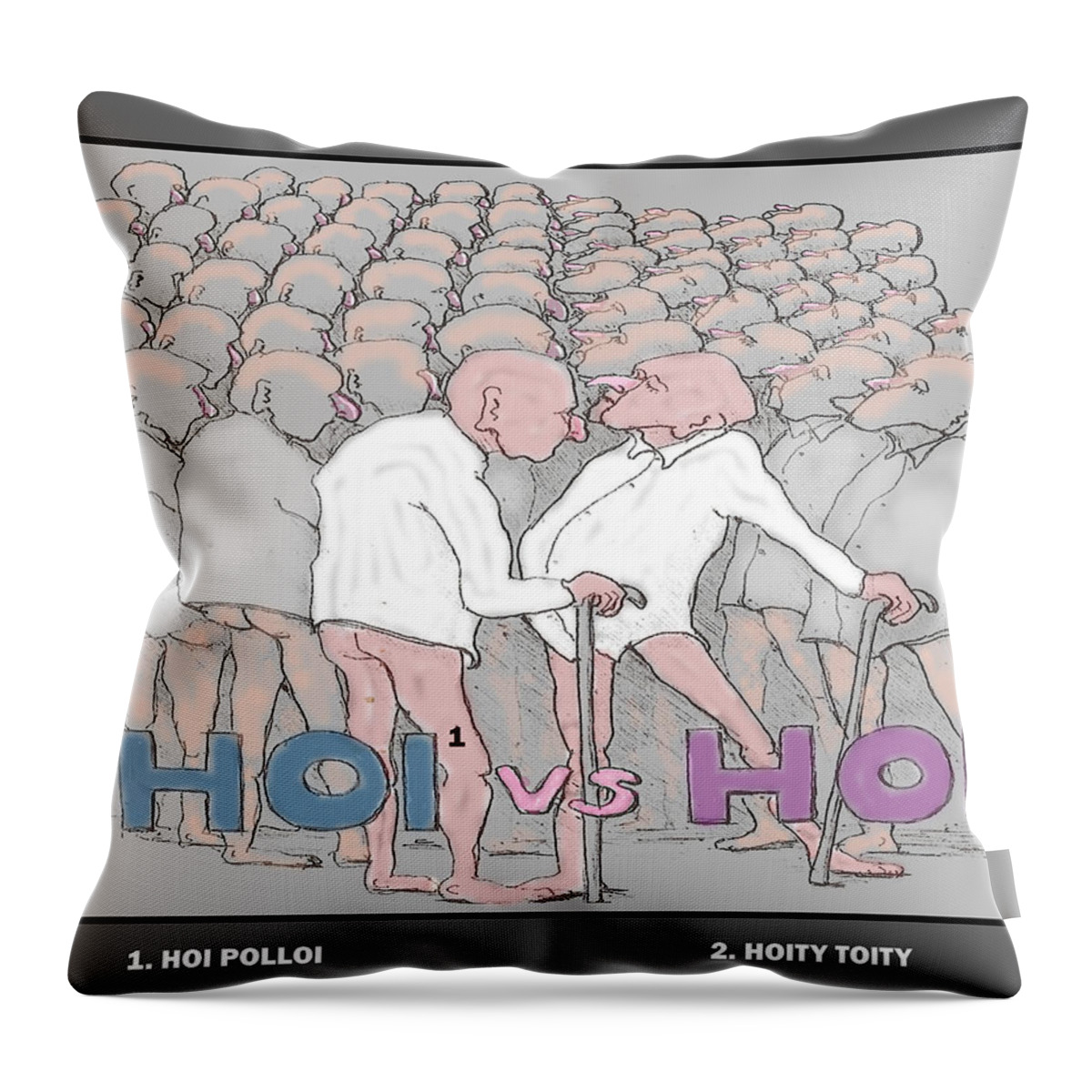 Throw Pillow featuring the digital art A question of EGO by R Allen Swezey