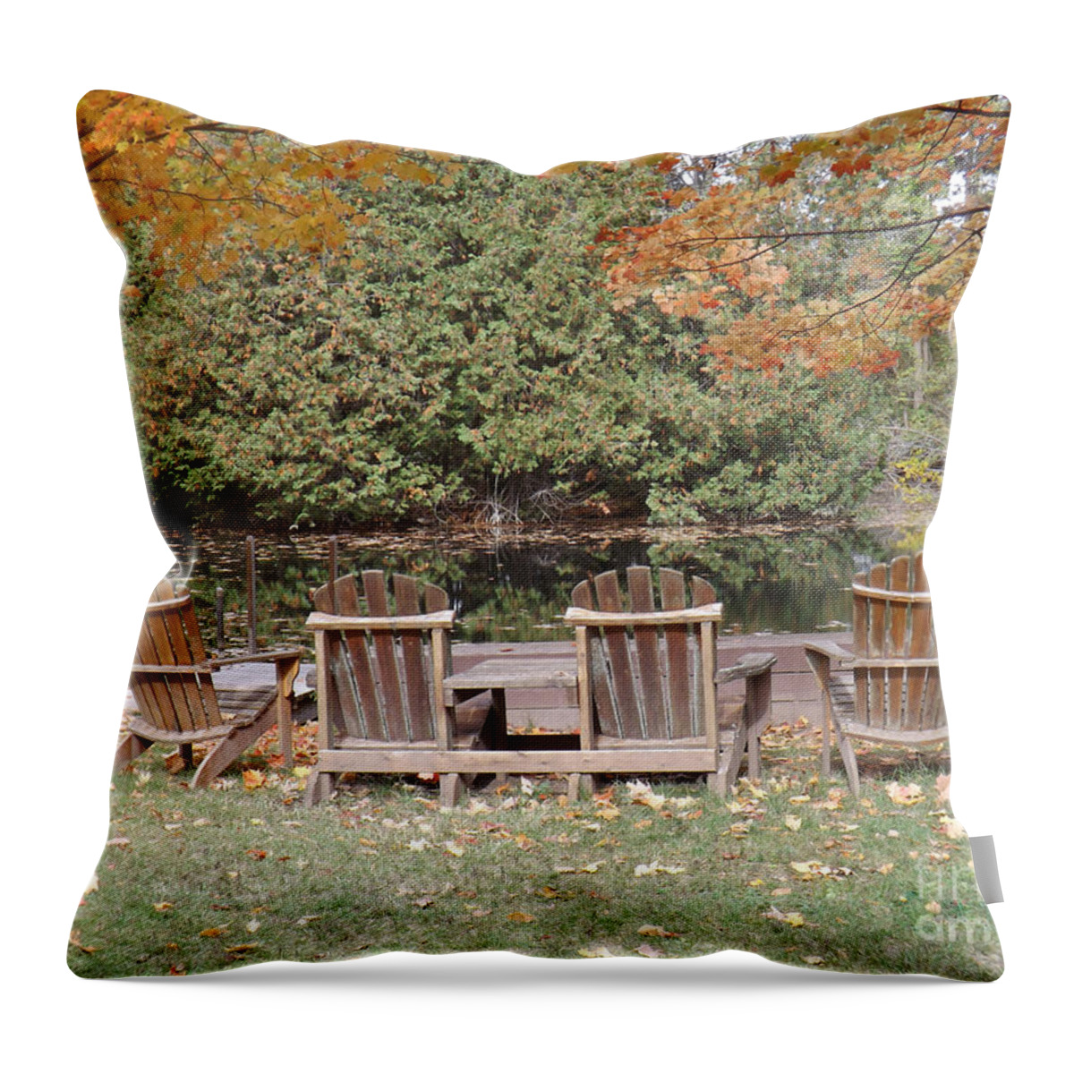 Landscape Throw Pillow featuring the photograph Relax for a Moment by Brenda Brown