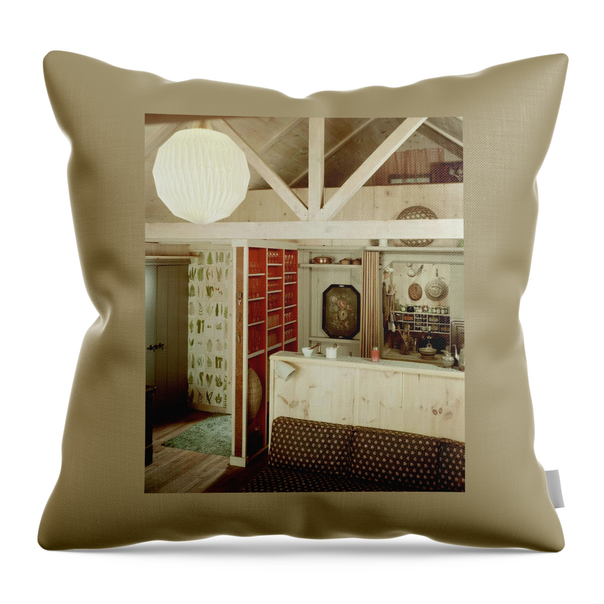 A Rustic Kitchen Throw Pillow