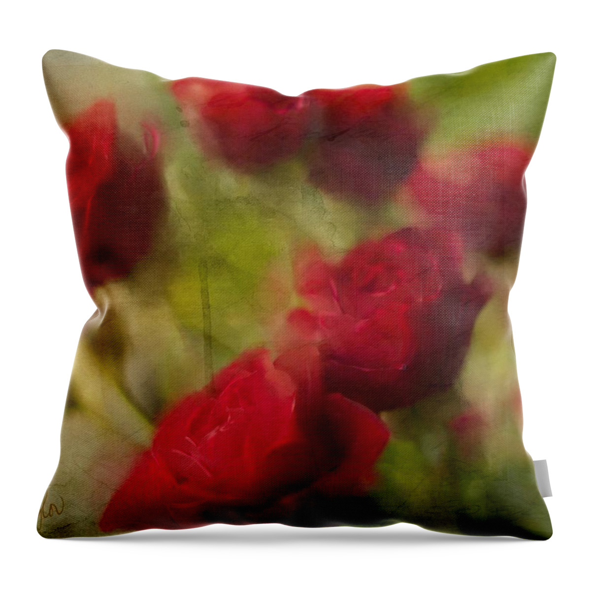 Roses Throw Pillow featuring the photograph A Shower of Roses by Colleen Taylor