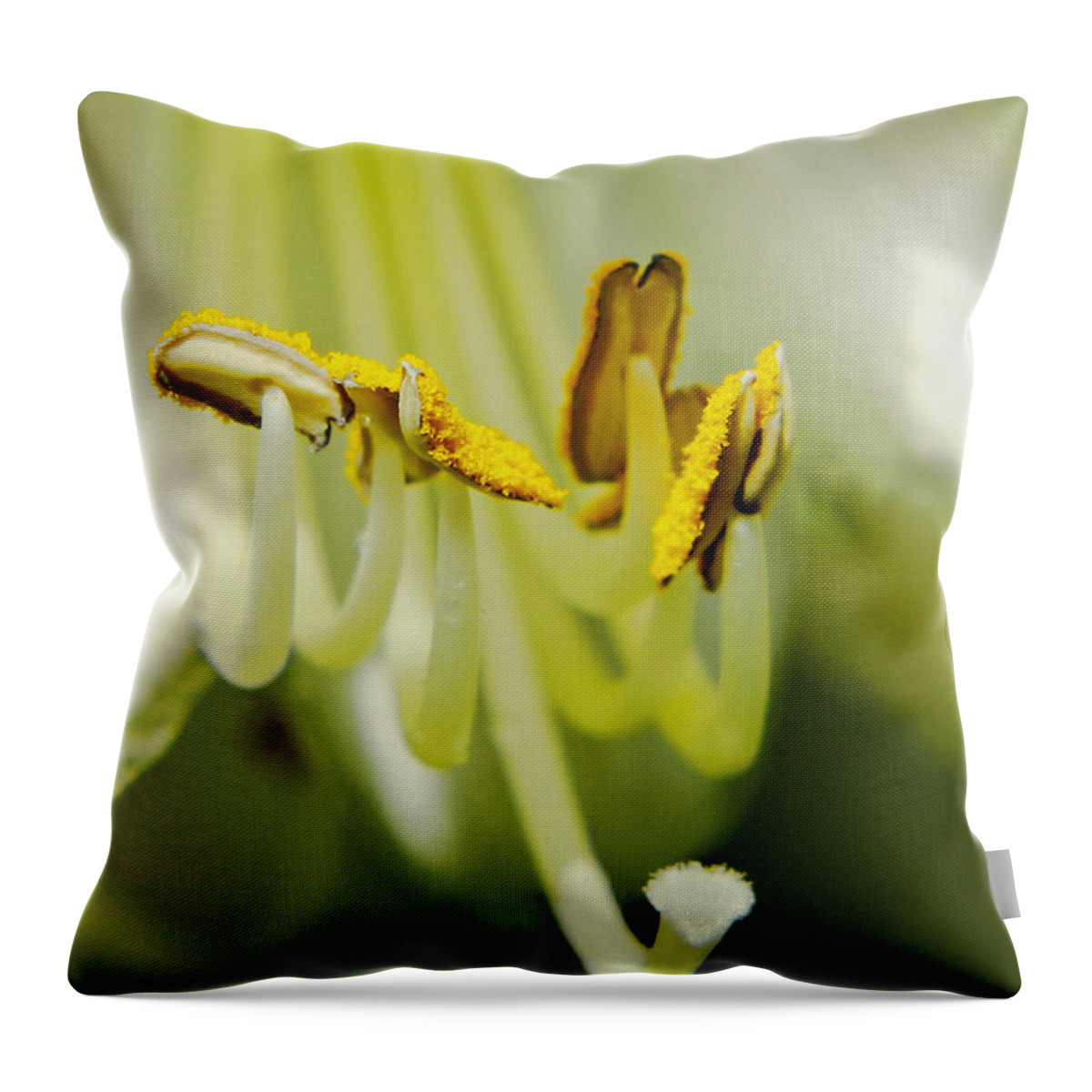 Hosta Throw Pillow featuring the photograph A Single Flower in Full Bloom by Carol F Austin