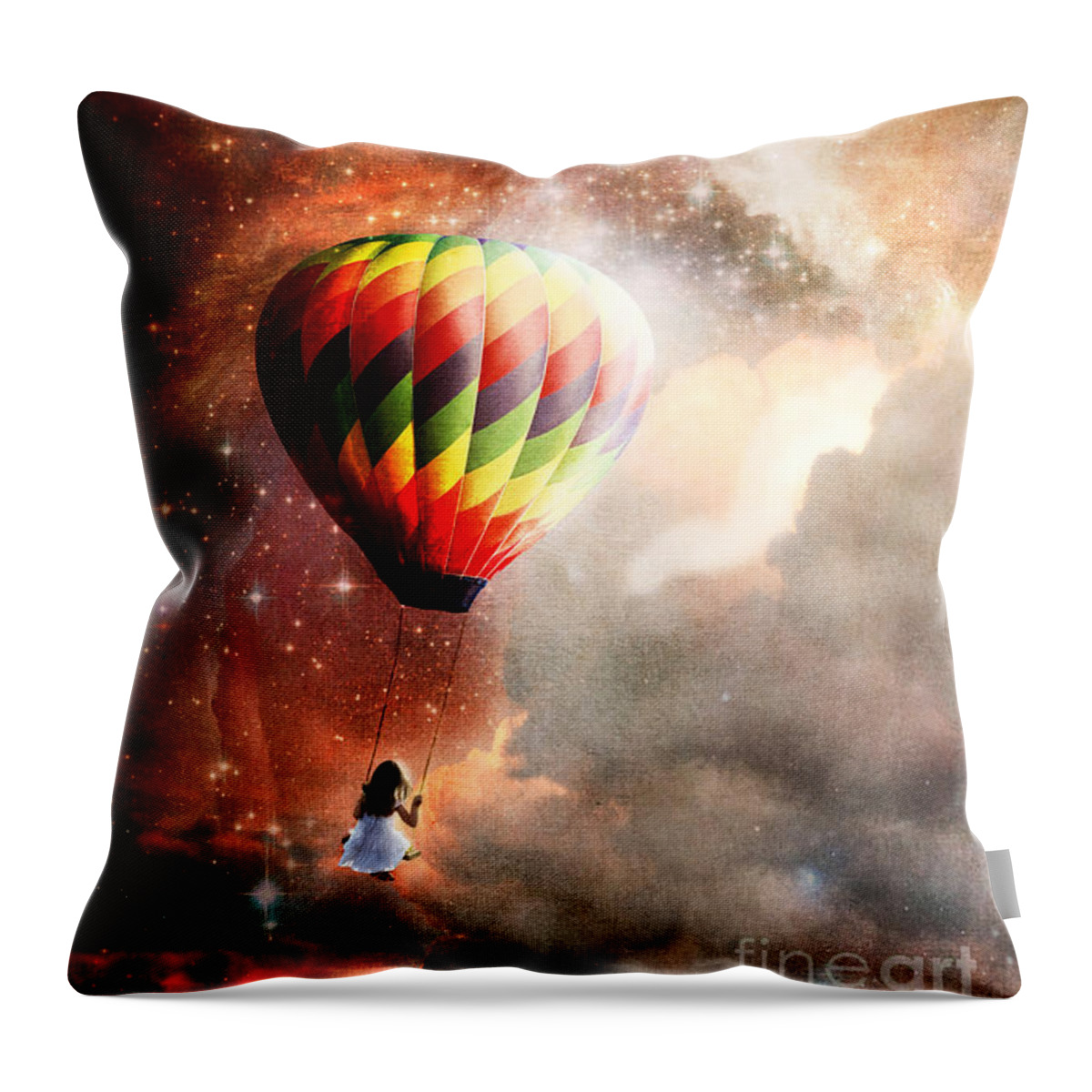 Cosmic Throw Pillow featuring the photograph A Starry Ride by Stephanie Frey