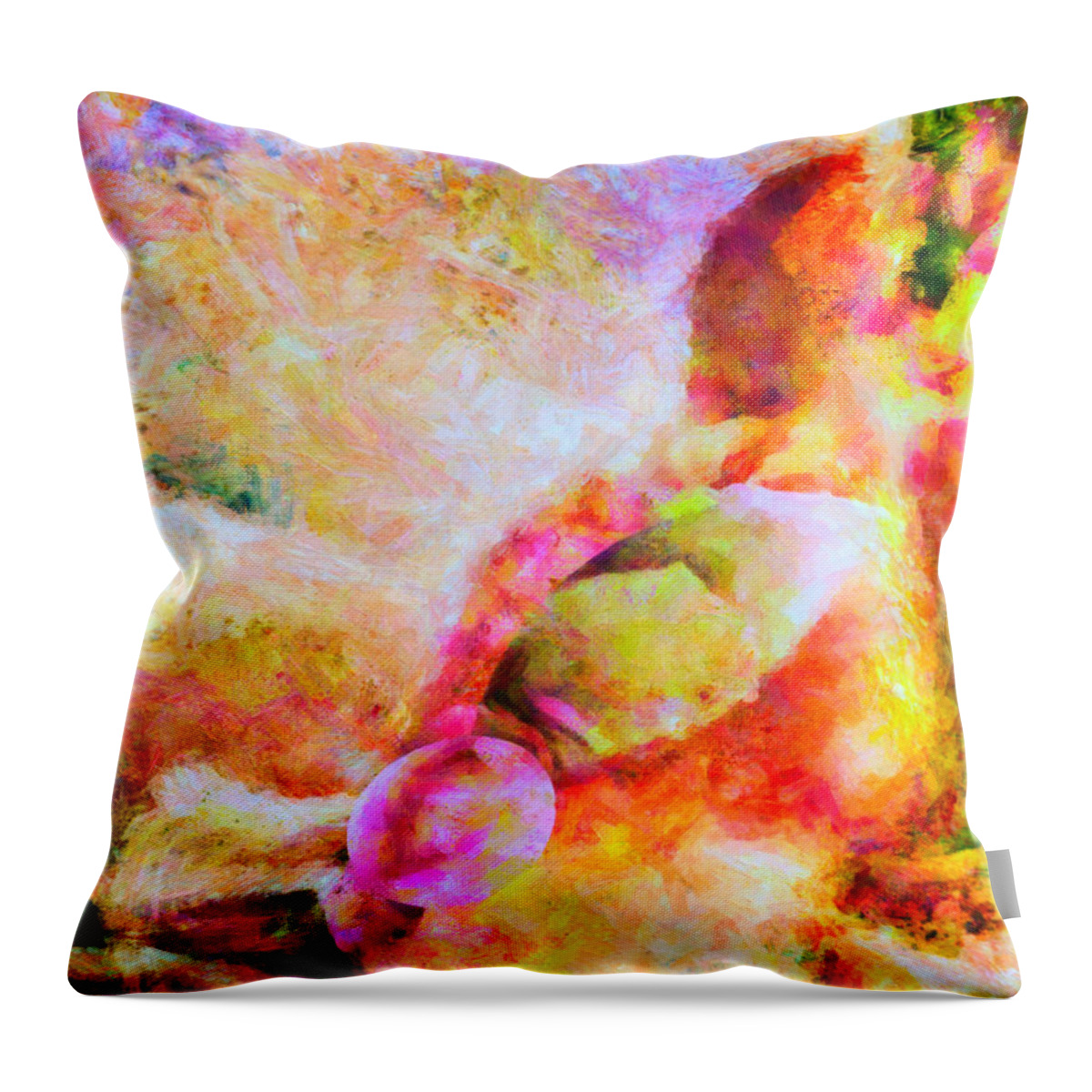 Www.themidnightstreets.net Throw Pillow featuring the painting A Summer Afternoon Love by Joe Misrasi