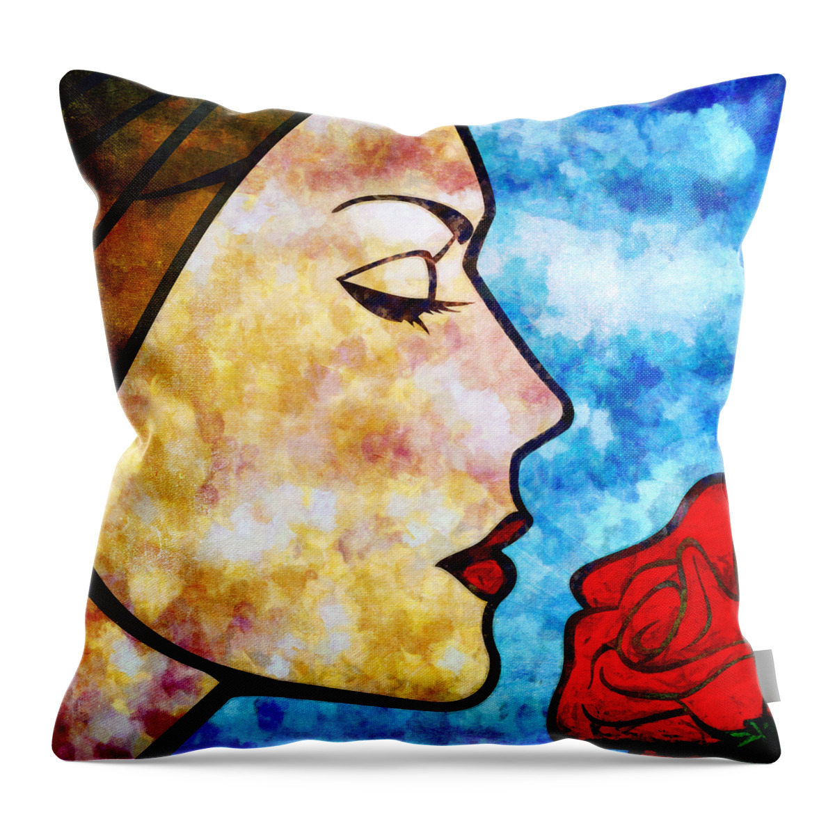 Girl Throw Pillow featuring the mixed media A Thousand Things I Hate About You by Angelina Tamez