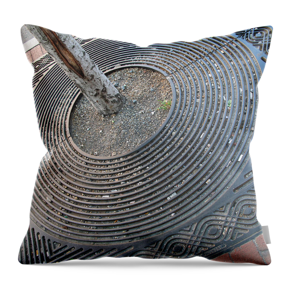 Geometric Throw Pillow featuring the photograph A Tree Grows in the City by Barbara McDevitt