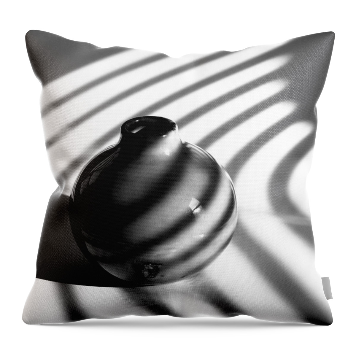 A Vessel...black And White Throw Pillow featuring the photograph A Vessel...black And White by Tom Druin