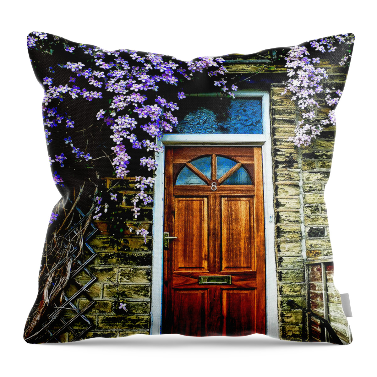 Door Throw Pillow featuring the photograph A Yorkshire Door by Stuart Harrison