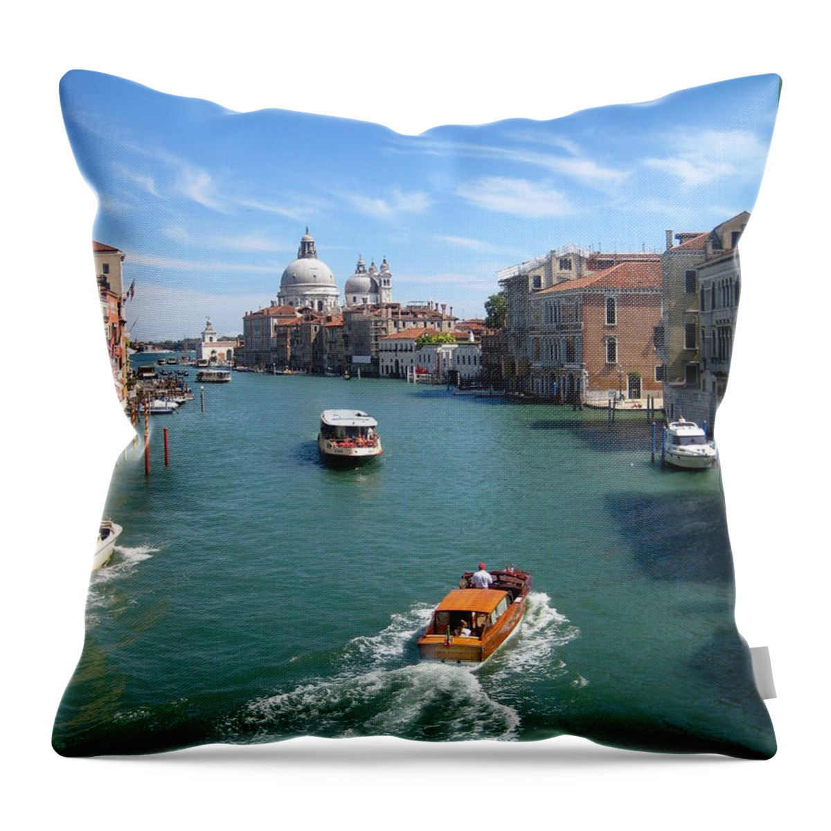 Photography By Frederick Luff Throw Pillow featuring the photograph Aah Venezia by Europe Travel Gallery