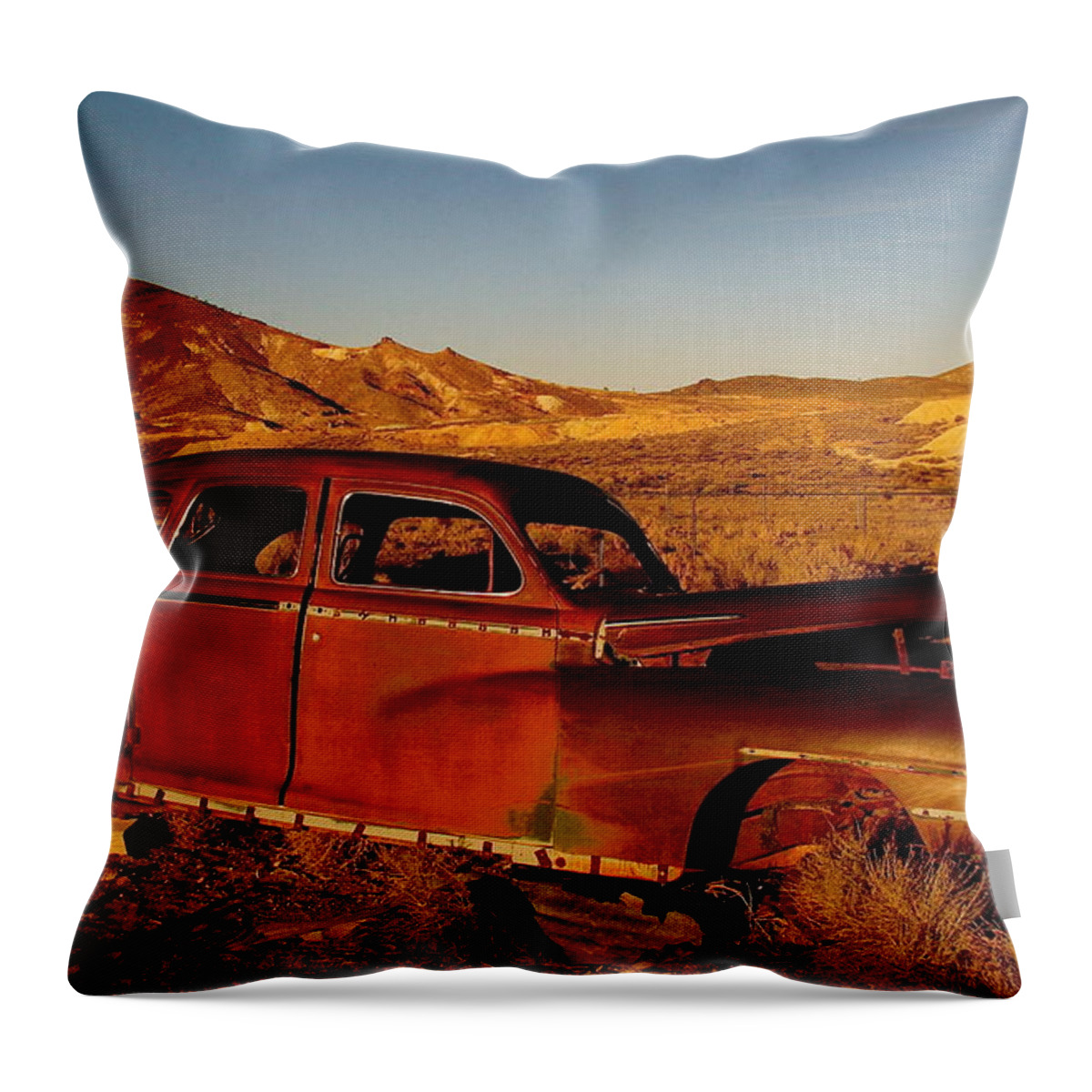 Rust Throw Pillow featuring the photograph Abandoned and Forgotten by Alicia Kent