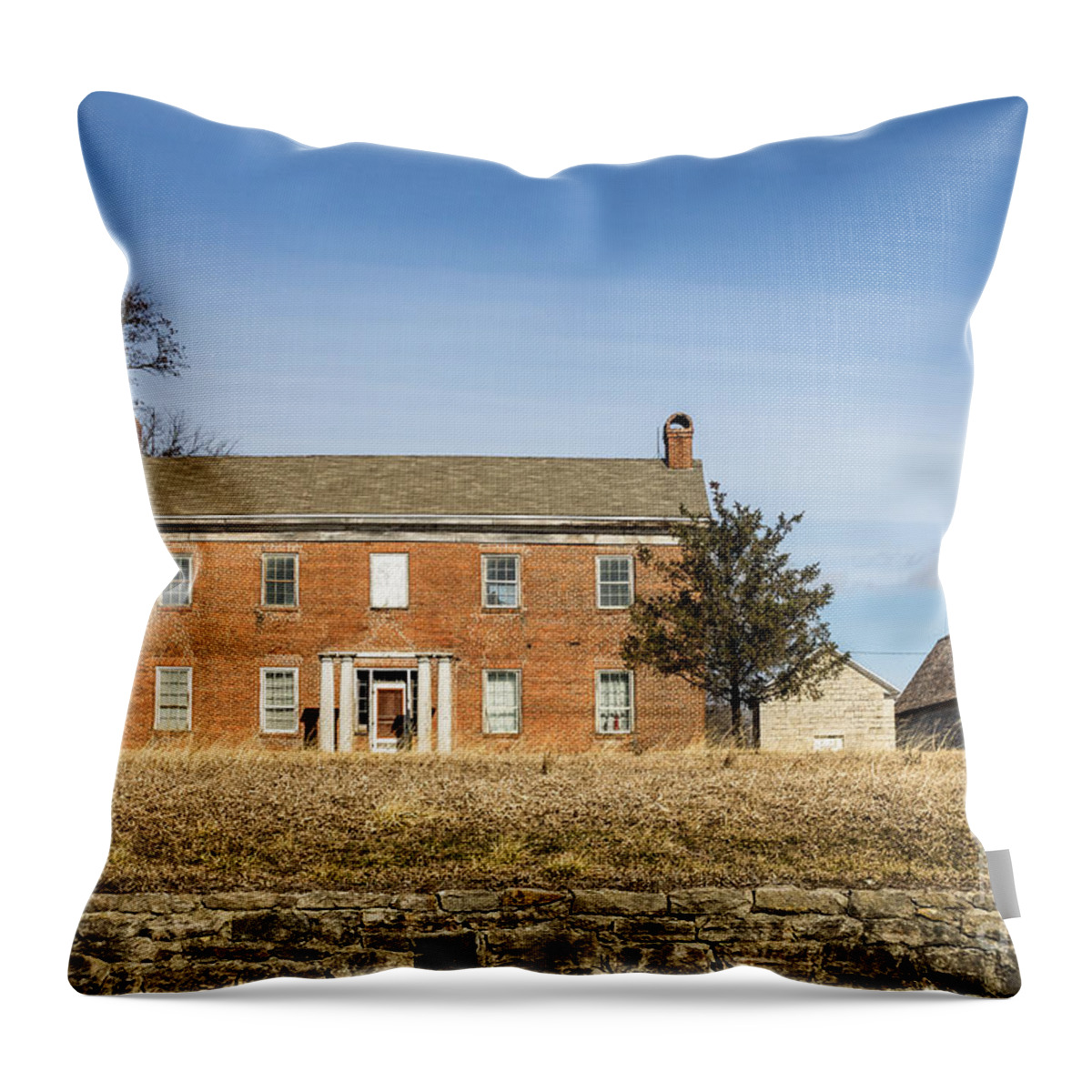 Abandoned Throw Pillow featuring the photograph Abandoned Farm by Imagery by Charly