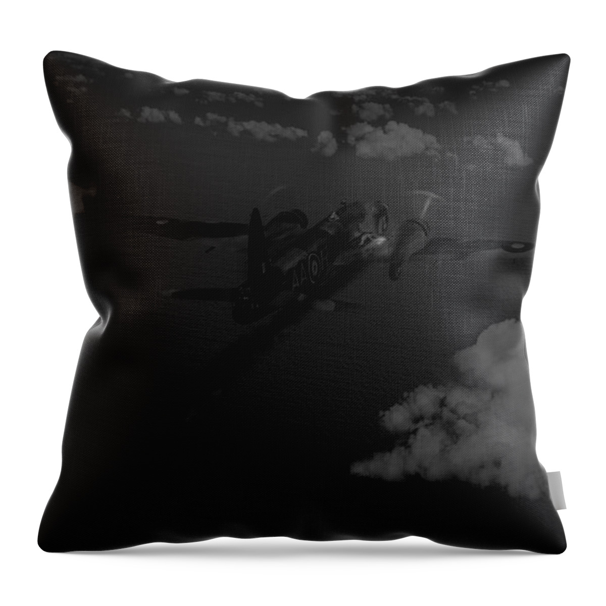 Aa-r Throw Pillow featuring the photograph Above and beyond - Jimmy Ward VC black and white version by Gary Eason