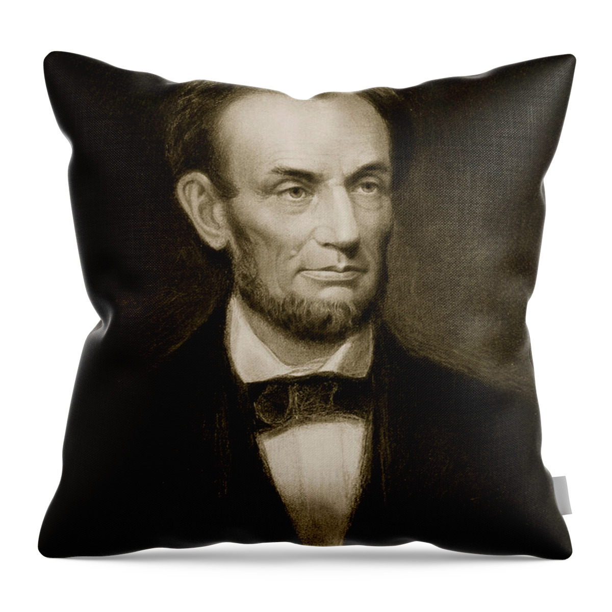 Lincoln Throw Pillow featuring the painting Abraham Lincoln by Francis Bicknell Carpenter