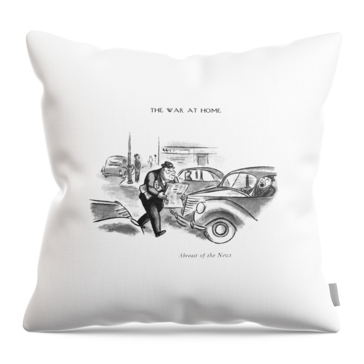 Abreast Of The News Throw Pillow