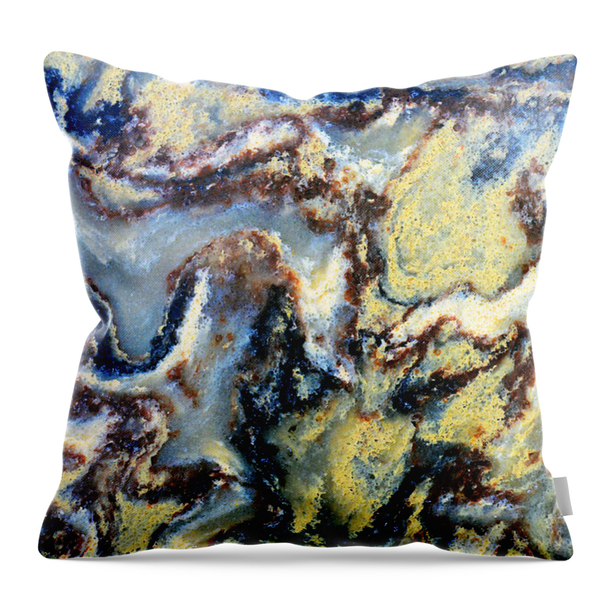 Abstract Throw Pillow featuring the photograph Patterns in Stone - 95 by Paul W Faust - Impressions of Light