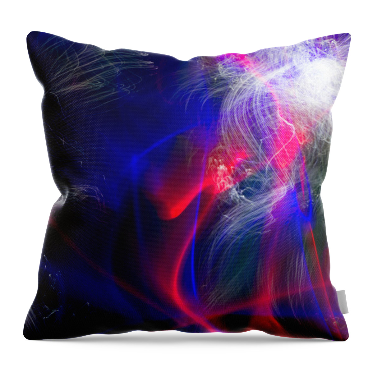 Photographic Light Painting Throw Pillow featuring the photograph Abstract 25 by Steve DaPonte