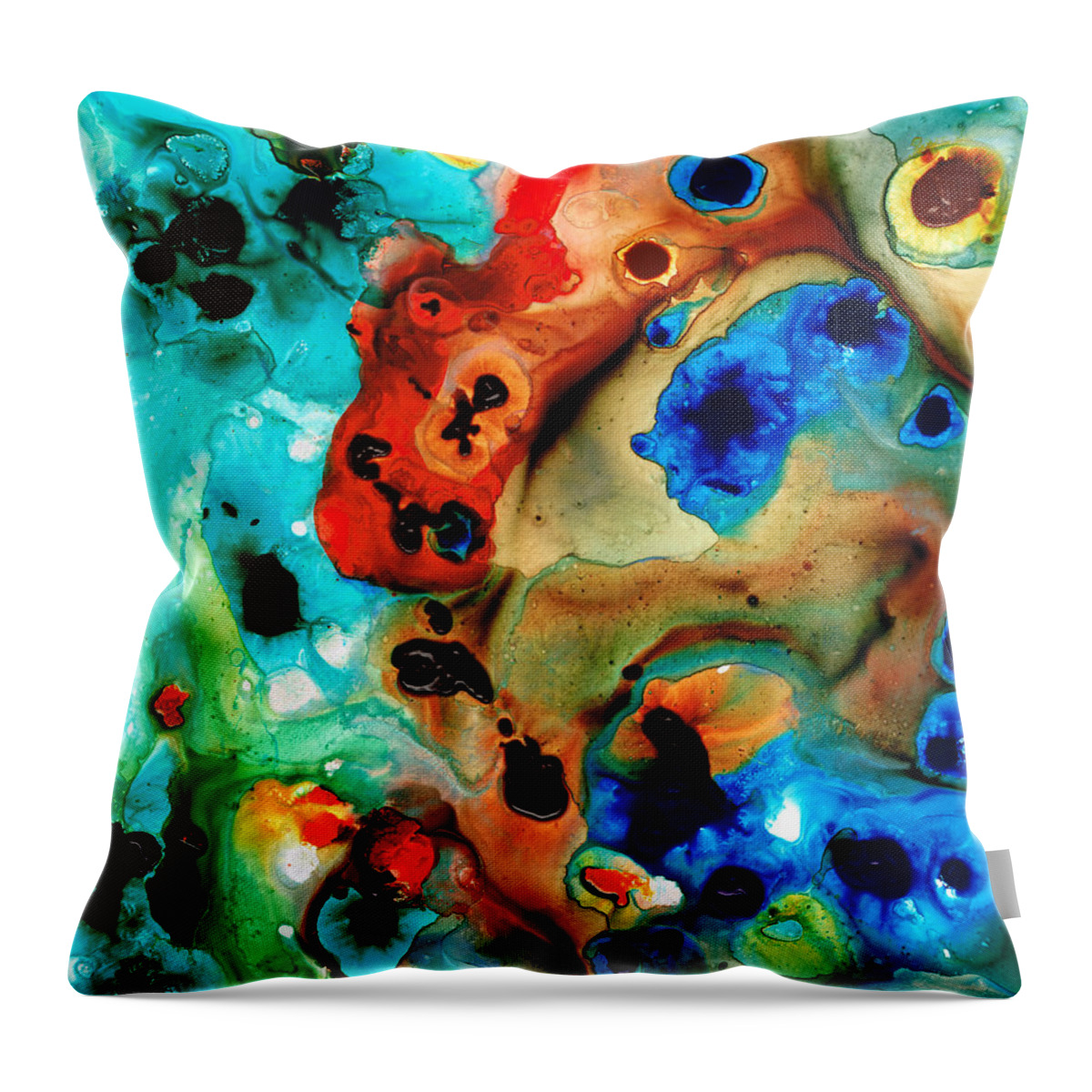 Abstract Art Throw Pillow featuring the painting Abstract 4 - Abstract Art By Sharon Cummings by Sharon Cummings