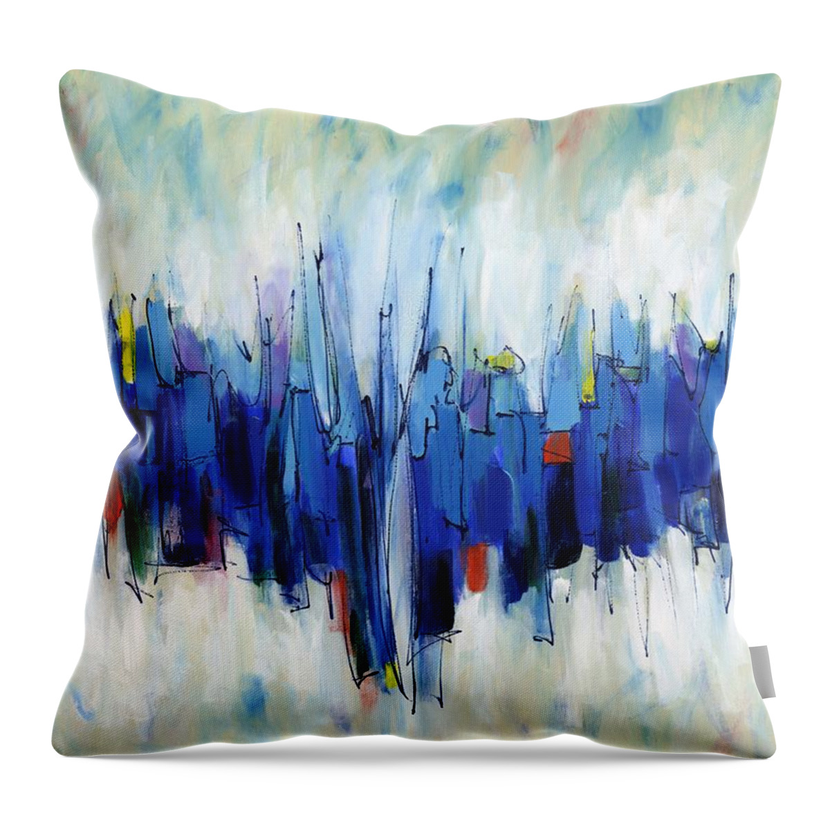Abstract Throw Pillow featuring the painting Abstract Art Sixty-Two by Lynne Taetzsch
