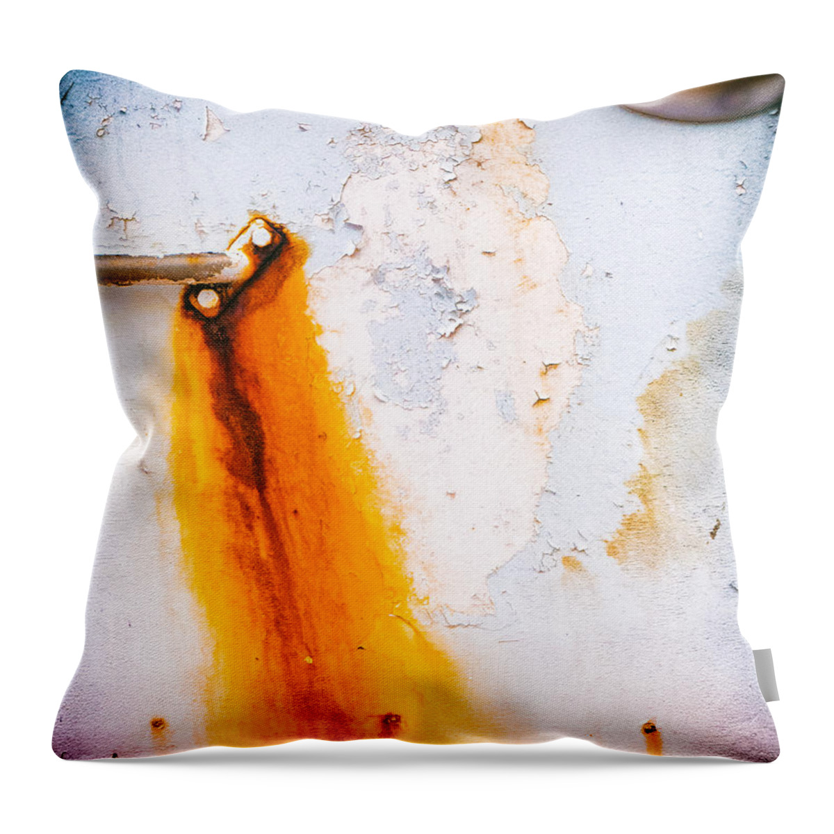 Abstract Throw Pillow featuring the photograph Abstract boat detail by Silvia Ganora