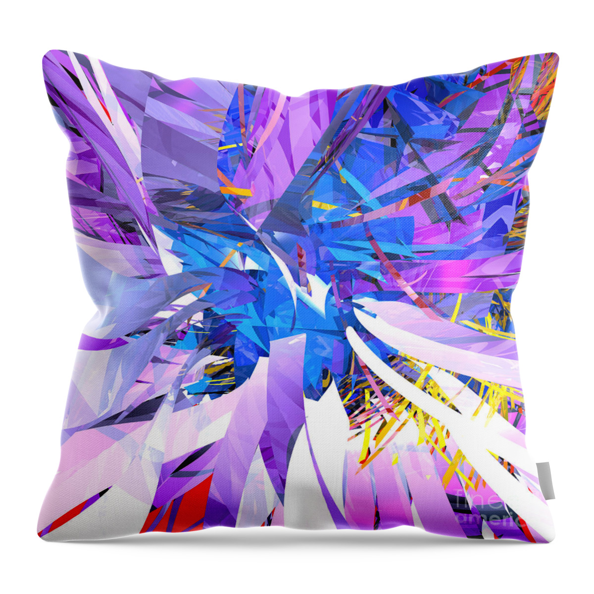 Abstract Throw Pillow featuring the digital art Abstract Curvy 21 by Russell Kightley