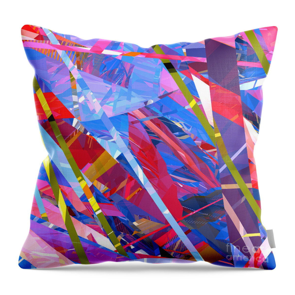 Abstract Throw Pillow featuring the digital art Abstract Curvy 44 by Russell Kightley