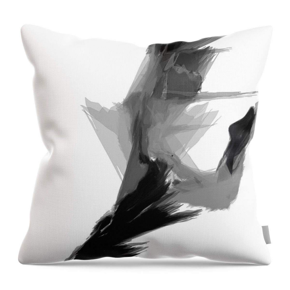Sketches Throw Pillow featuring the digital art Abstract Dance by Rafael Salazar