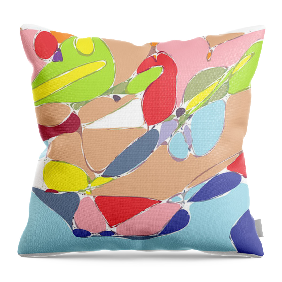 Abstract Throw Pillow featuring the digital art Abstract by Keshava Shukla