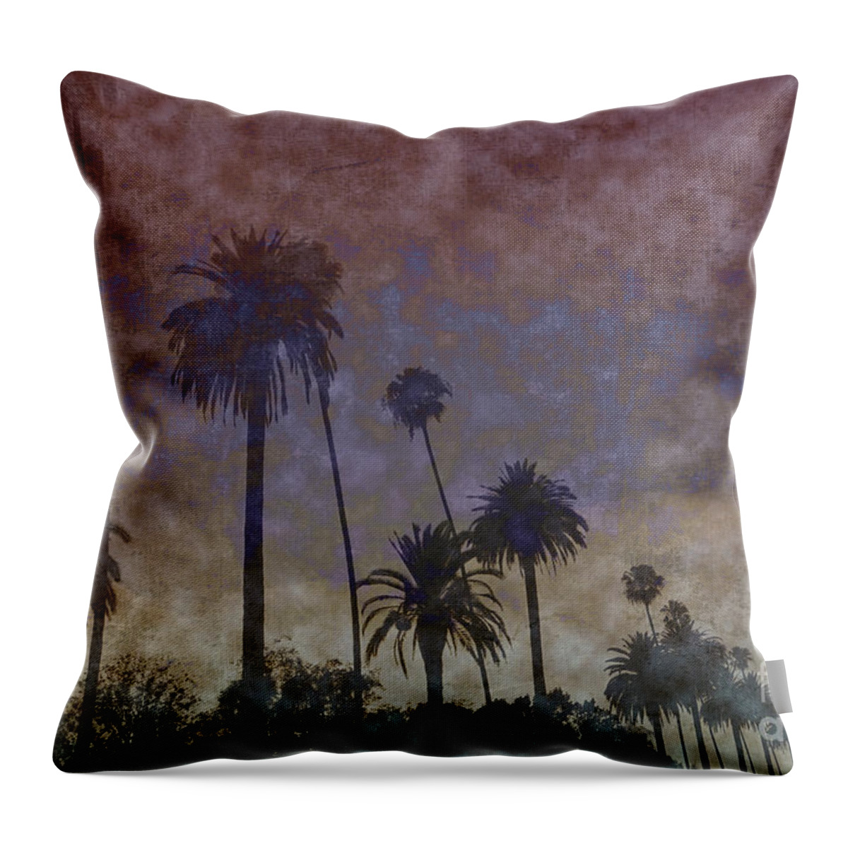 Abstract Palm Trees Throw Pillow featuring the photograph Abstract Palm Trees by Nina Prommer