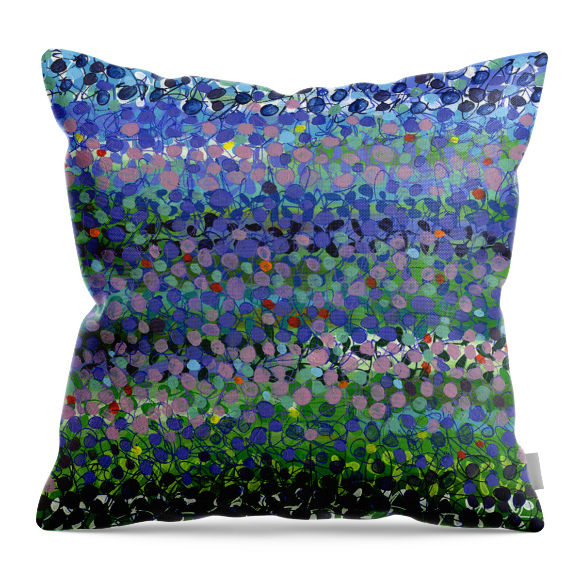 Abstract Throw Pillow featuring the painting Abstract Patterns Four by Lynne Taetzsch