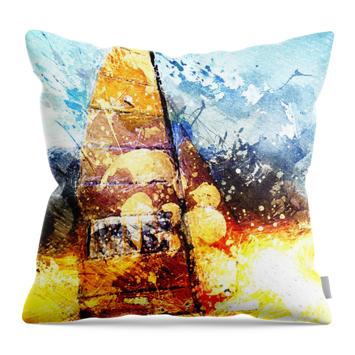 Sail Throw Pillow featuring the digital art Abstract Sailing by Andrea Barbieri