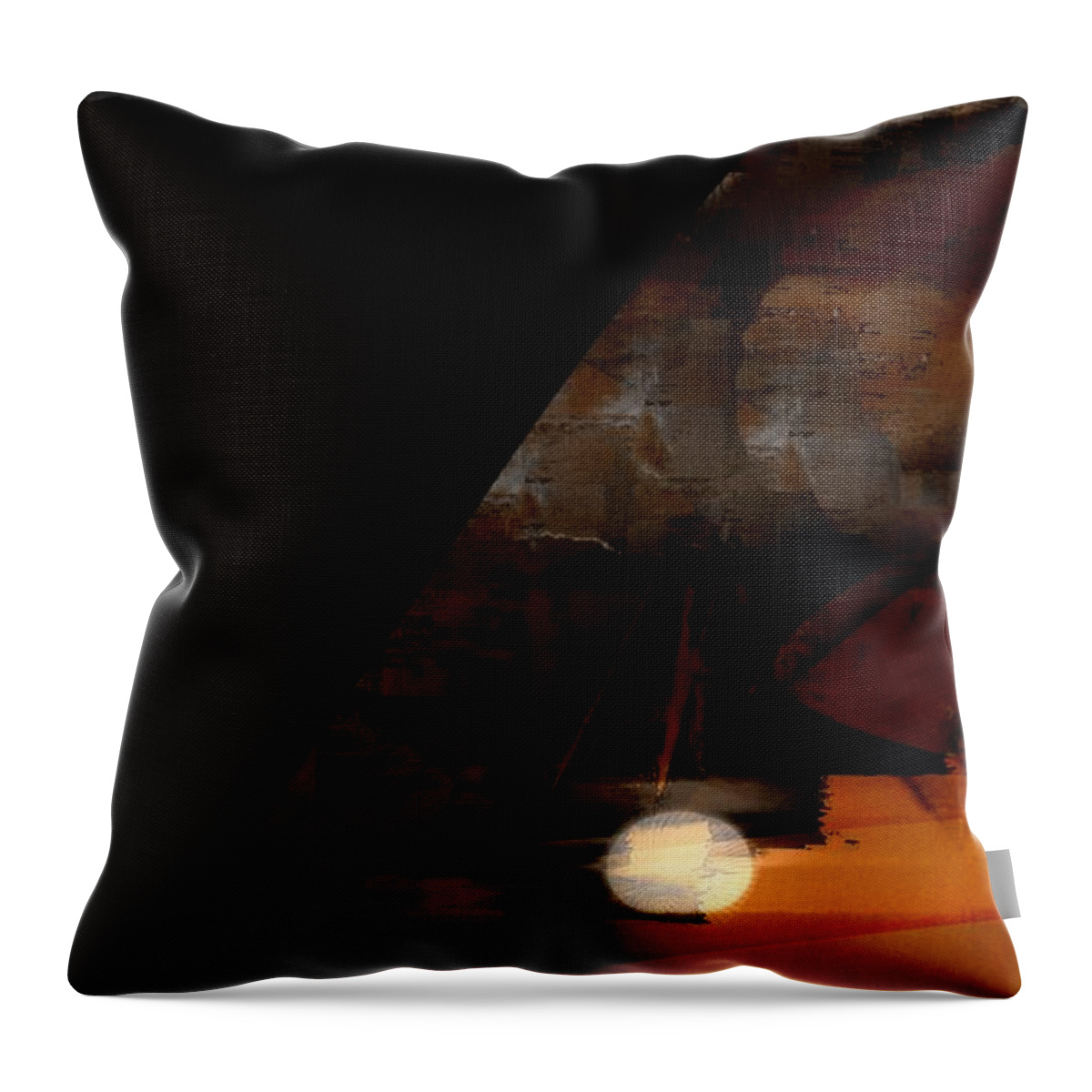 Abstract Throw Pillow featuring the digital art Abstract Sunset by Art Di