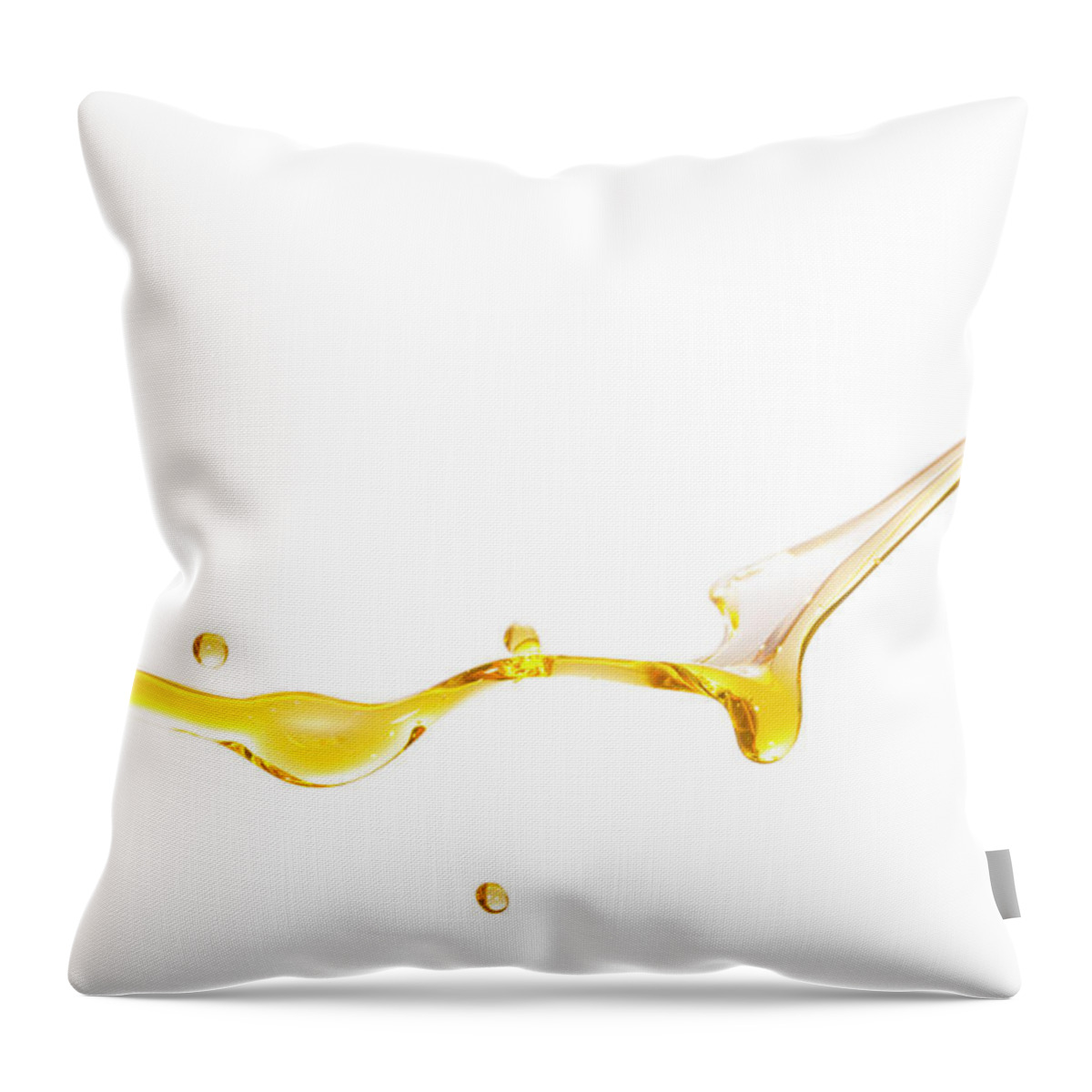 Motor Oil Throw Pillow featuring the photograph Active Oil Splash In White Background by Yaorusheng