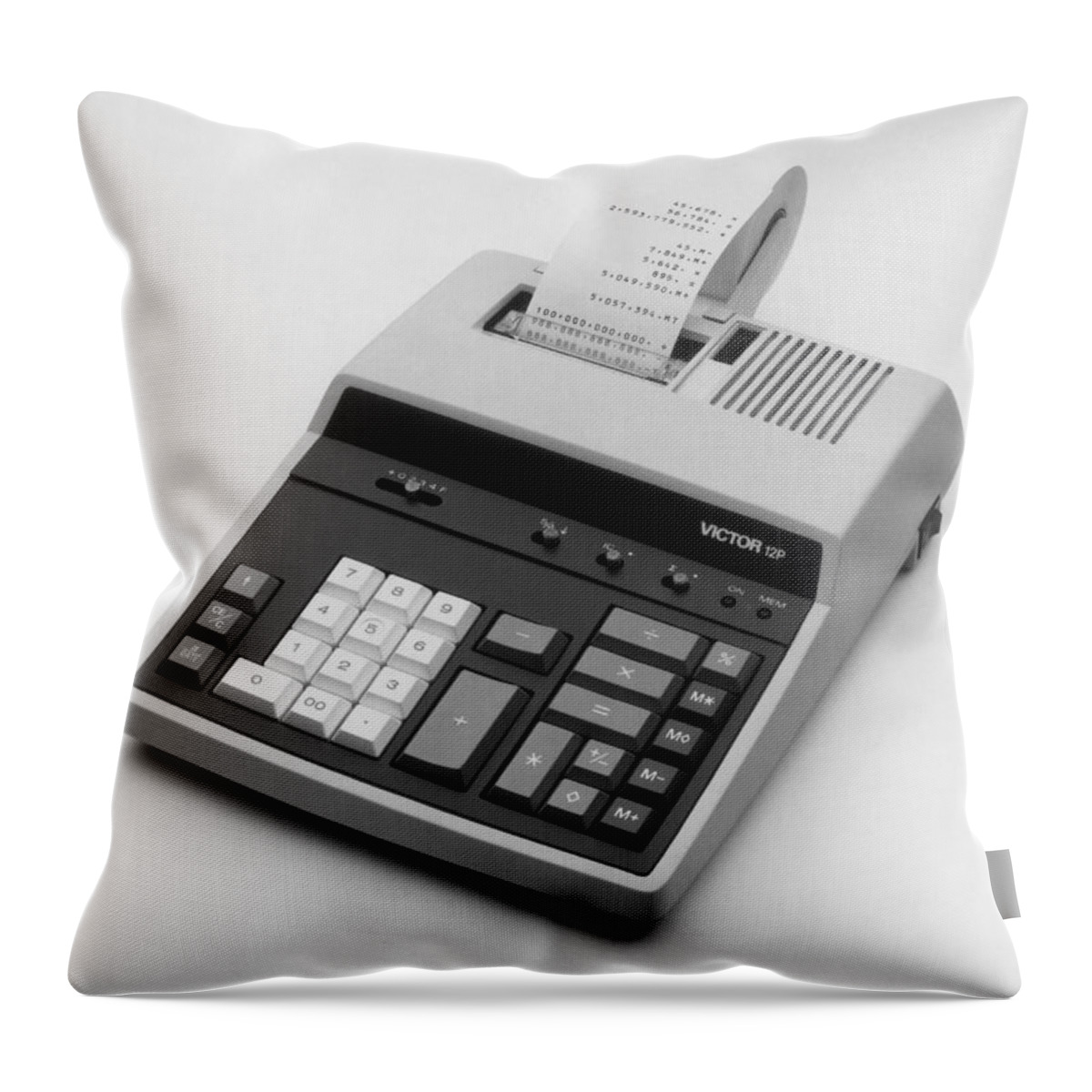 Still Life Throw Pillow featuring the photograph Adding Machine by Victor Business Products